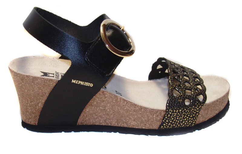 sandale mephisto ref Lee noir 1